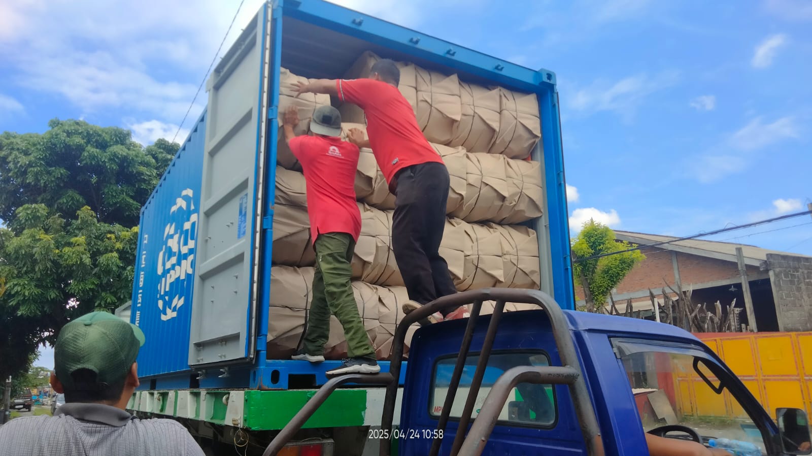 Apikri Ships  One Full Container of Coffins to the UK
