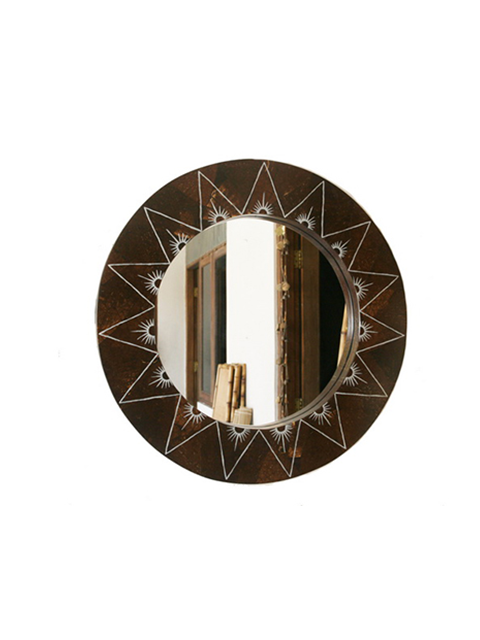 round-shape-coconut-shell-inlay-mirror-silver-painting