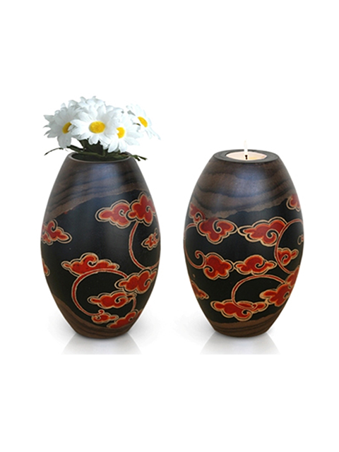 wooden-vase-drum-red-sky